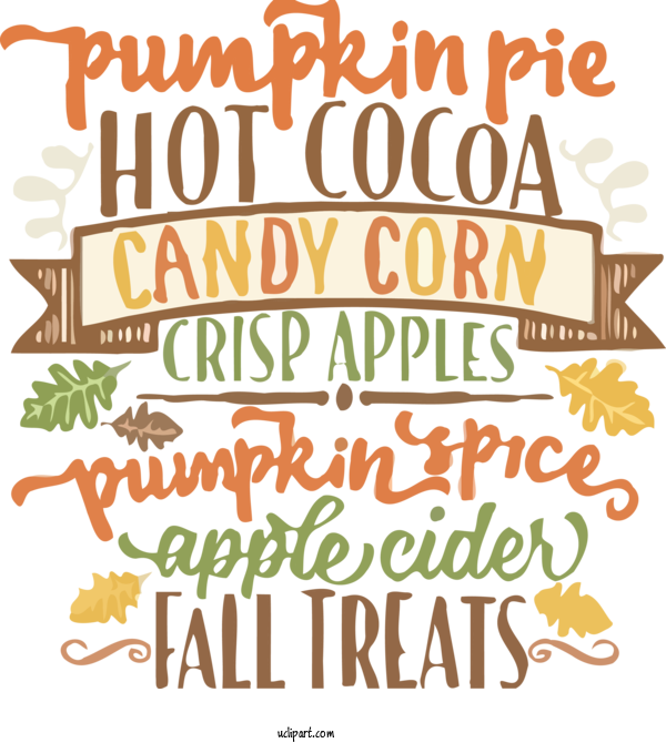 Free Holidays Font Text For Thanksgiving Clipart Transparent Background