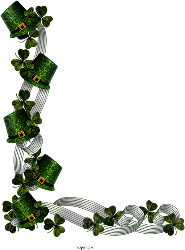 Free Holidays Green Leaf Ivy For Saint Patricks Day Clipart Transparent Background