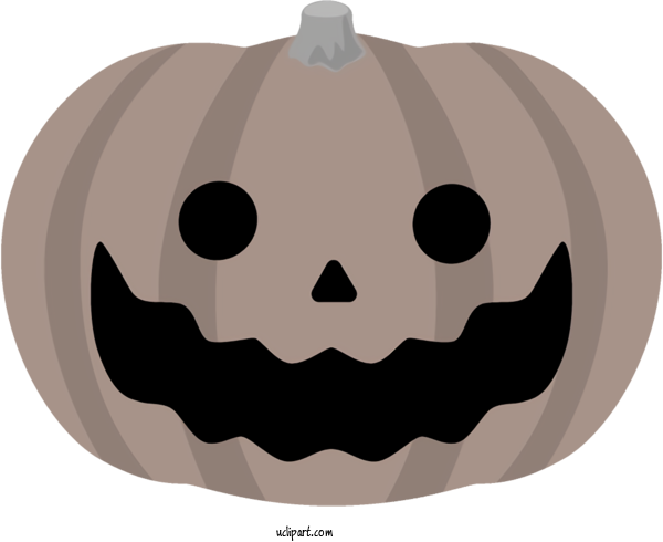 Free Holidays Pumpkin Calabaza Smile For Halloween Clipart Transparent Background