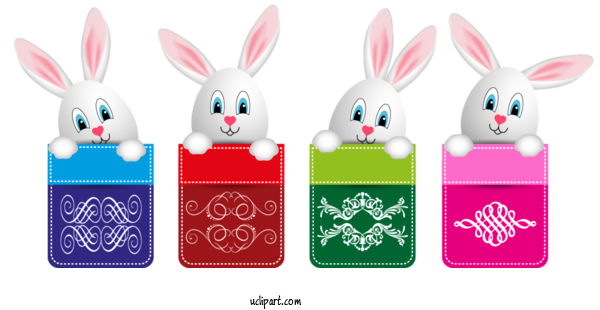 Free Holidays Rabbit Rabbits And Hares Easter Bunny For Easter Clipart Transparent Background