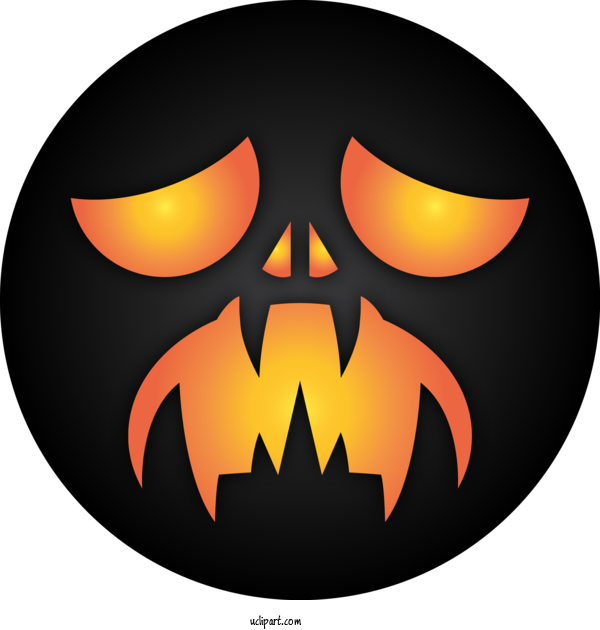 Free Holidays Orange Calabaza Jack O' Lantern For Halloween Clipart Transparent Background