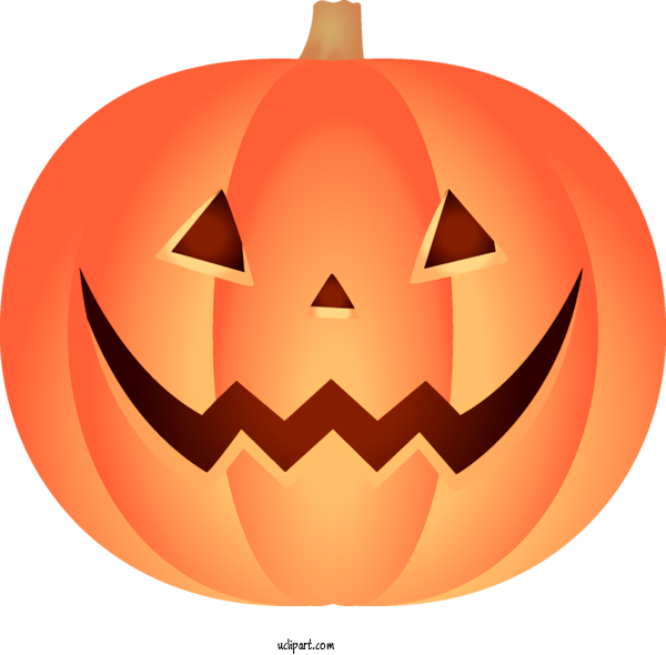 Free Holidays Calabaza Orange Jack O' Lantern For Halloween Clipart Transparent Background