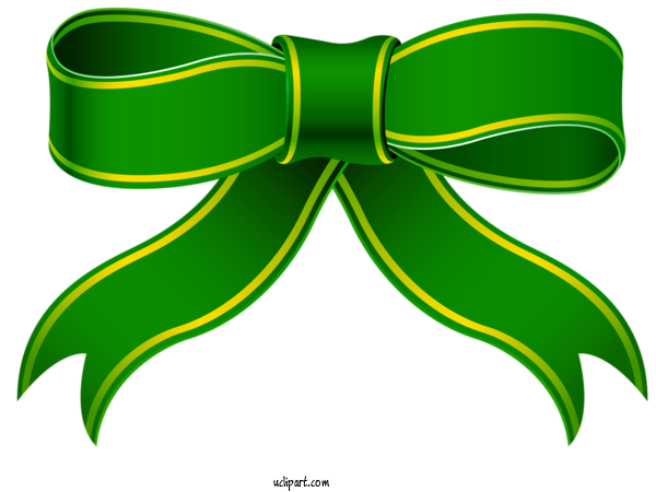 Free Holidays Green Yellow Ribbon For Saint Patricks Day Clipart Transparent Background