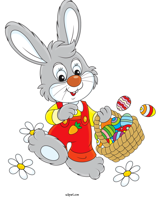 Free Holidays Cartoon Rabbit Easter Bunny For Easter Clipart Transparent Background