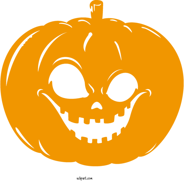 Free Holidays Orange Calabaza Pumpkin For Halloween Clipart Transparent Background