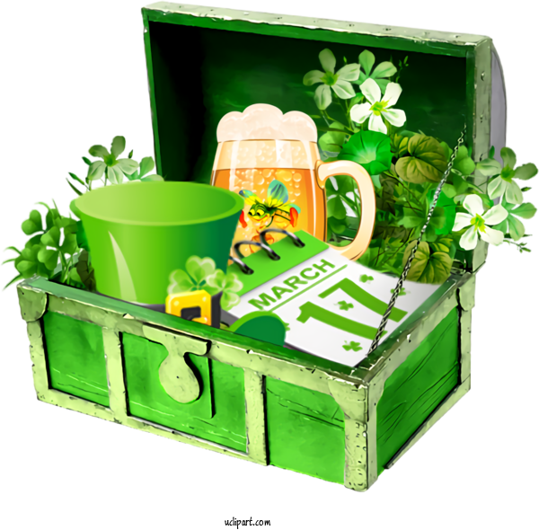 Free Holidays Green Plant Clover For Saint Patricks Day Clipart Transparent Background