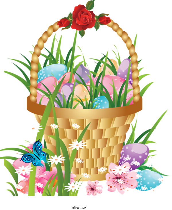Free Holidays Flowerpot Flower Plant For Easter Clipart Transparent Background