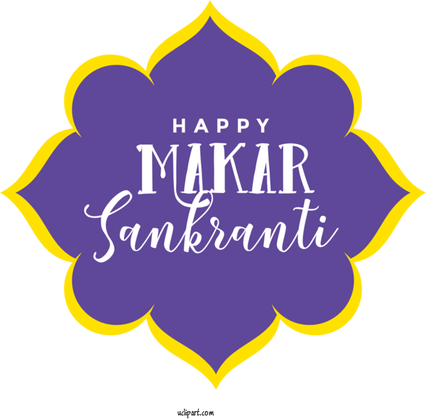 Free Holidays Text Logo Yellow For Makar Sankranti Clipart Transparent Background