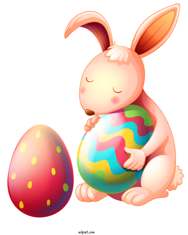 Free Holidays Easter Egg Cartoon Rabbit For Easter Clipart Transparent Background