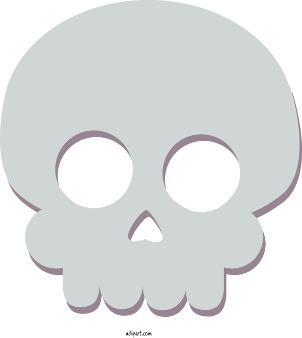 Free Holidays Bone Skull Circle For Halloween Clipart Transparent Background