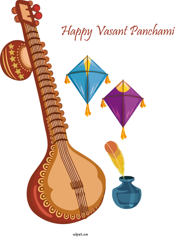 Free Holidays String Instrument String Instrument Musical Instrument For Basant Panchami Clipart Transparent Background