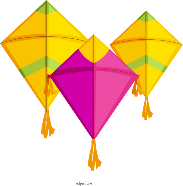 Free Holidays Line Triangle Kite For Makar Sankranti Clipart Transparent Background