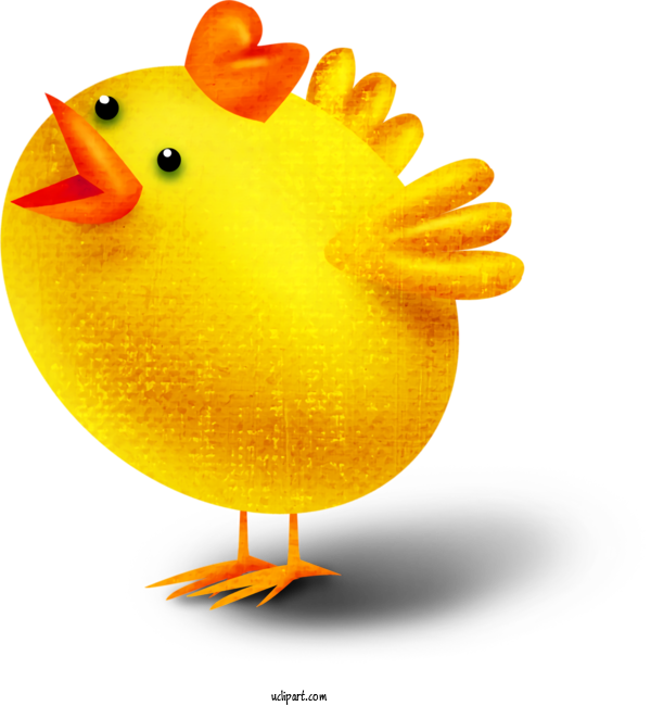 Free Holidays Chicken Yellow Bird For Easter Clipart Transparent Background
