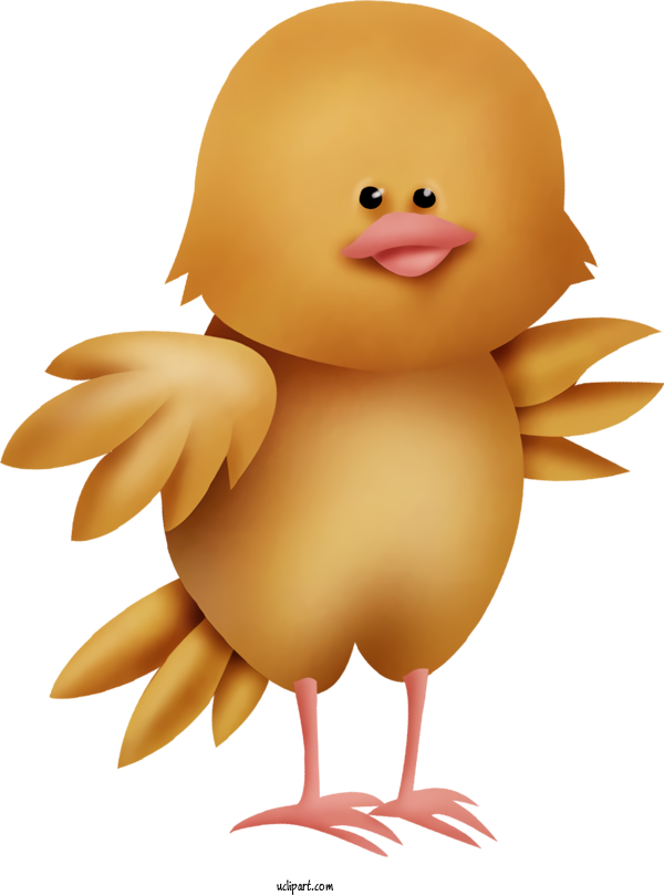 Free Holidays Cartoon Yellow Bird For Easter Clipart Transparent Background
