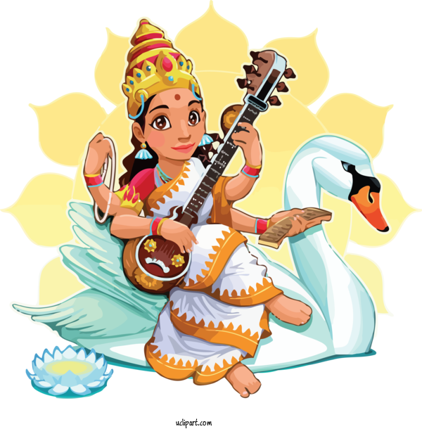 Free Holidays Cartoon Musical Instrument Plucked String Instruments For Basant Panchami Clipart Transparent Background