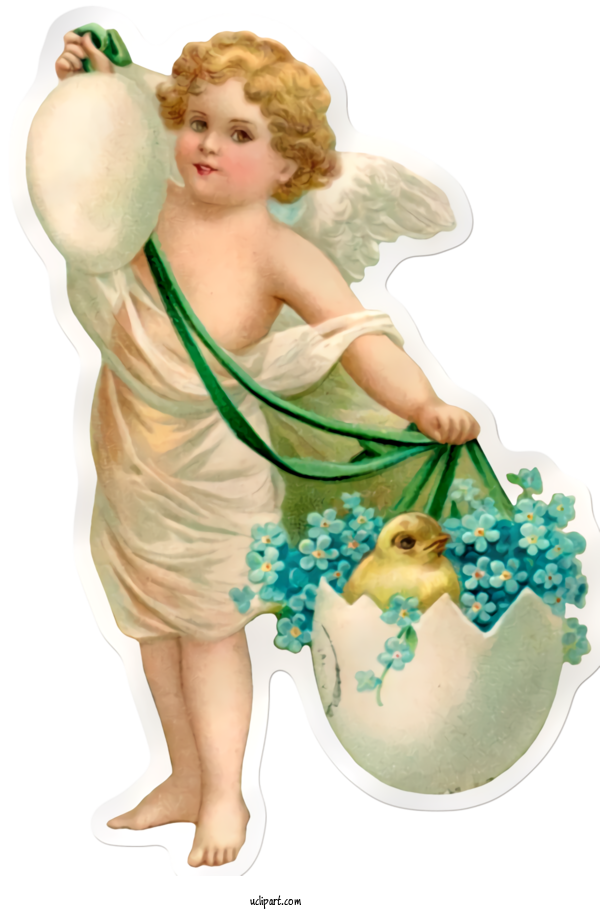 Free Holidays Angel For Easter Clipart Transparent Background