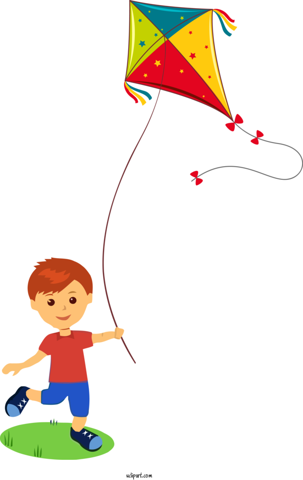 Free Holidays Kite Line Child For Makar Sankranti Clipart Transparent Background