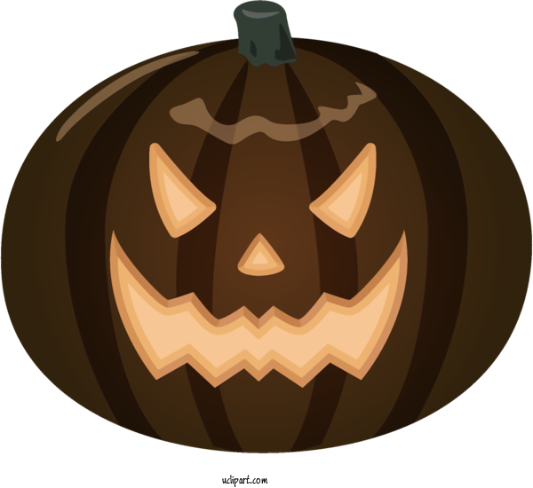 Free Holidays Calabaza Pumpkin Jack O' Lantern For Halloween Clipart Transparent Background
