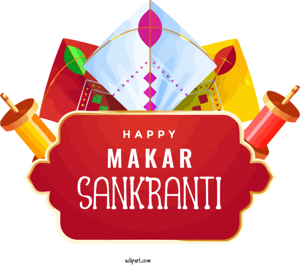Free Holidays Logo Font Label For Makar Sankranti Clipart Transparent Background