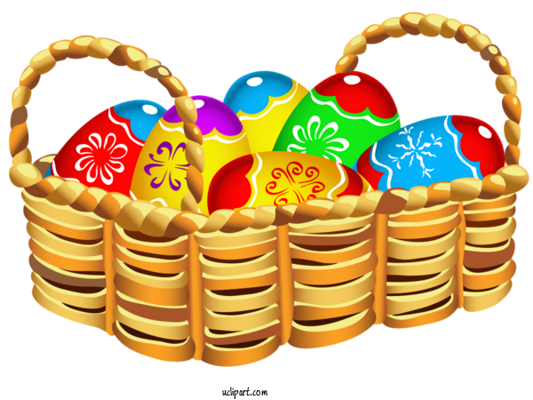 Free Holidays Basket Storage Basket Gift Basket For Easter Clipart Transparent Background