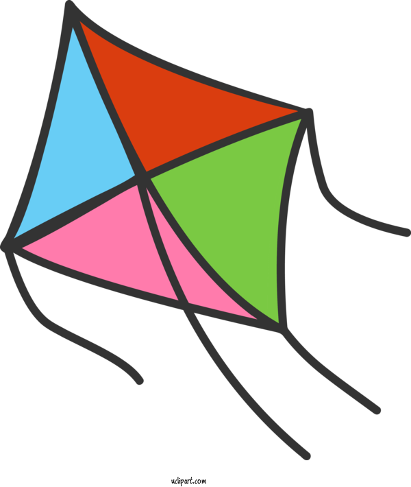 Free Holidays Line Sport Kite Triangle For Makar Sankranti Clipart Transparent Background