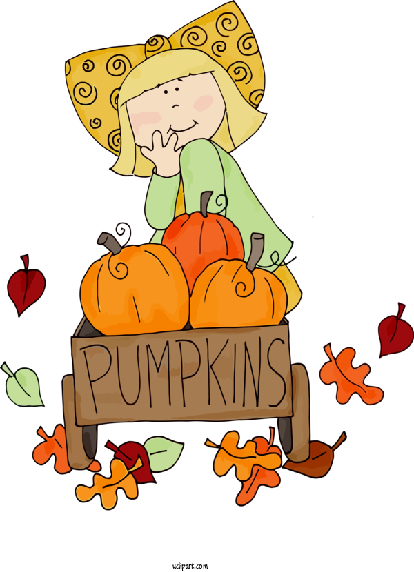 Free Holidays Orange For Thanksgiving Clipart Transparent Background