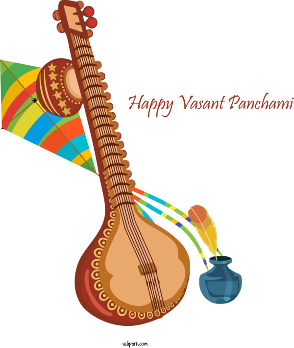Free Holidays String Instrument Musical Instrument String Instrument For Basant Panchami Clipart Transparent Background