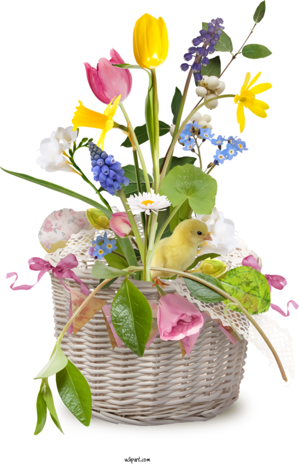Free Holidays Flower Flowerpot Cut Flowers For Easter Clipart Transparent Background