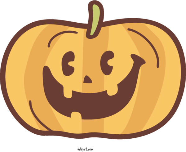 Free Holidays Pumpkin Calabaza Facial Expression For Halloween Clipart Transparent Background