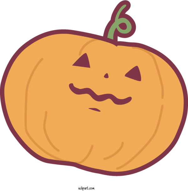 Free Holidays Facial Expression Smile Calabaza For Halloween Clipart Transparent Background
