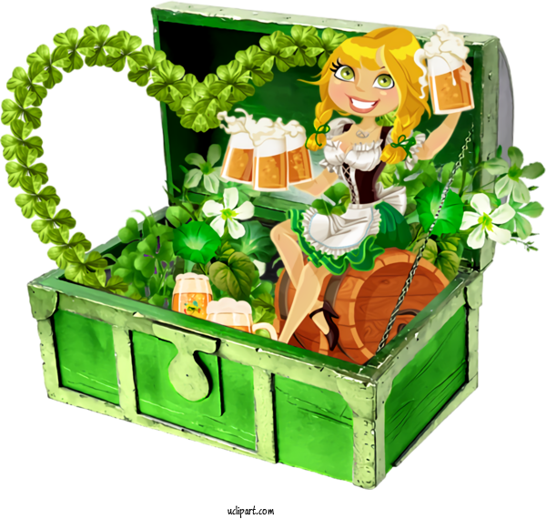 Free Holidays Leprechaun Treasure Toy For Saint Patricks Day Clipart Transparent Background