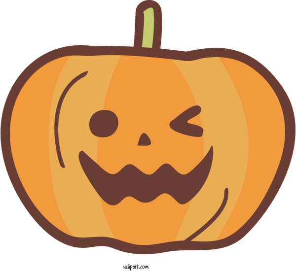 Free Holidays Pumpkin Calabaza Orange For Halloween Clipart Transparent Background