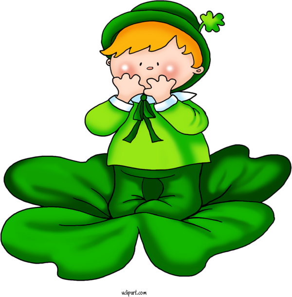 Free Holidays Green Cartoon Symbol For Saint Patricks Day Clipart Transparent Background