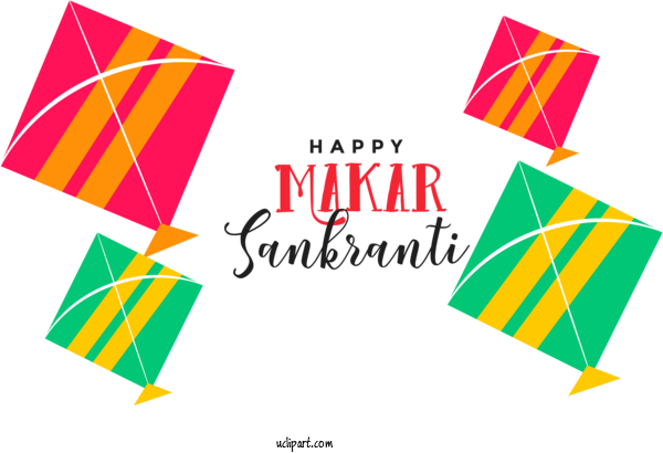 Free Holidays Text Line Logo For Makar Sankranti Clipart Transparent Background