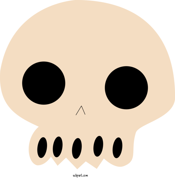 Free Holidays Nose Head Bone For Halloween Clipart Transparent Background