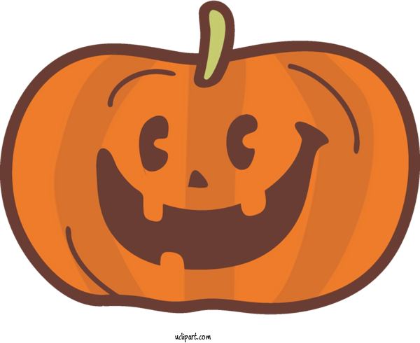 Free Holidays Pumpkin Calabaza Orange For Halloween Clipart Transparent Background
