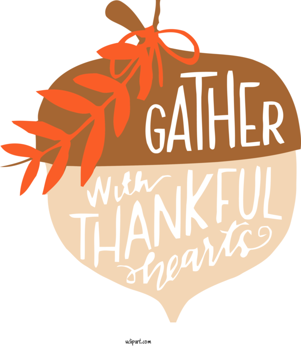 Free Holidays Orange Logo Leaf For Thanksgiving Clipart Transparent Background