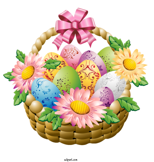 Free Holidays Easter Egg Easter Gift Basket For Easter Clipart Transparent Background