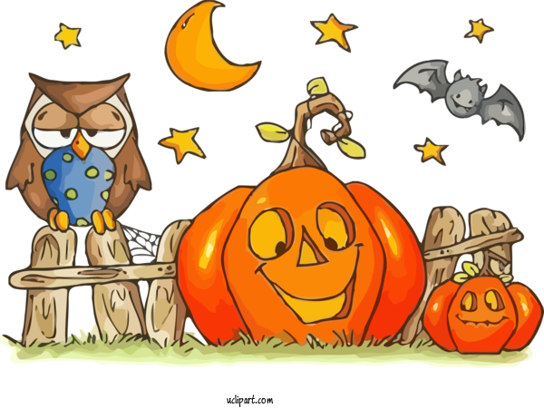 Free Holidays Calabaza Cartoon Pumpkin For Thanksgiving Clipart Transparent Background