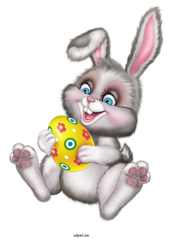 Free Holidays Cartoon Easter Bunny Rabbit For Easter Clipart Transparent Background