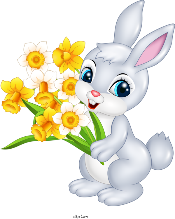 Free Holidays Cartoon Animal Figure Plant For Easter Clipart Transparent Background
