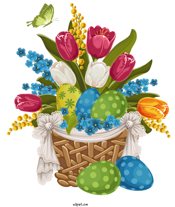 Free Holidays Flowerpot Plant Flower For Easter Clipart Transparent Background