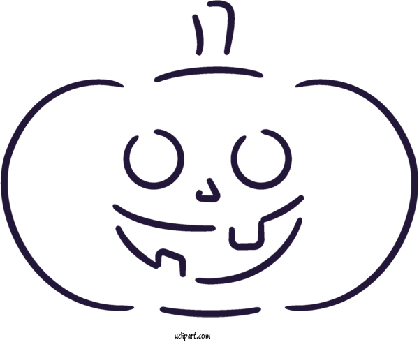 Free Holidays Line Art Face White For Halloween Clipart Transparent Background