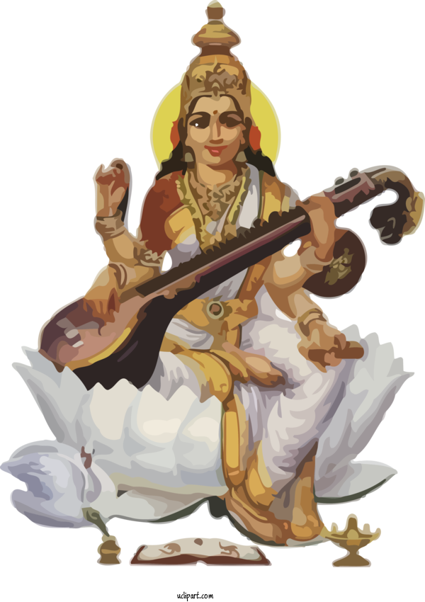Free Holidays Veena Musical Instrument Indian Musical Instruments For Basant Panchami Clipart Transparent Background