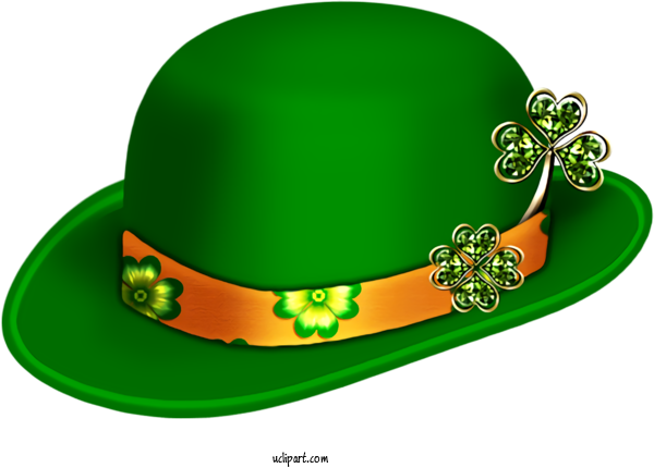 Free Holidays Green Clothing Hat For Saint Patricks Day Clipart Transparent Background