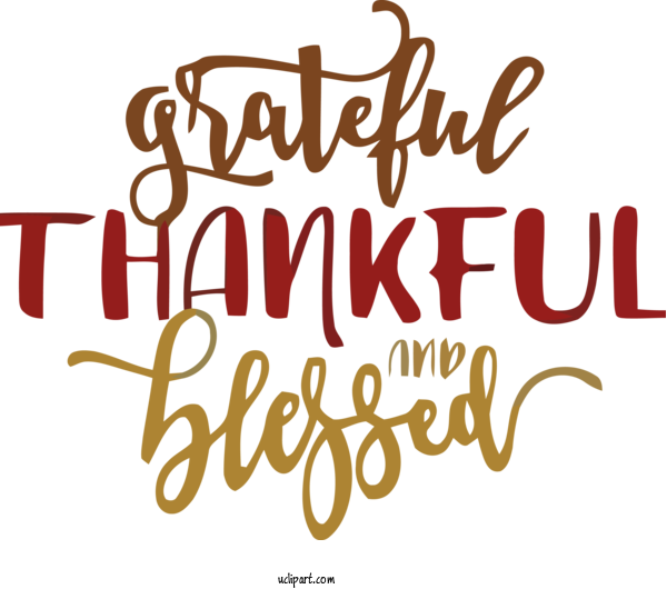 Free Holidays Font Text Calligraphy For Thanksgiving Clipart Transparent Background