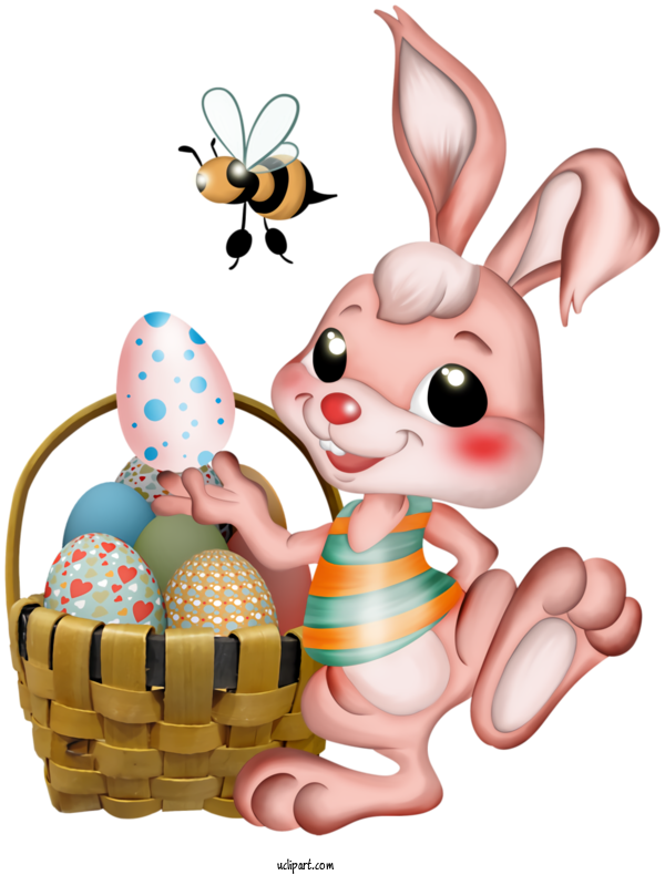 Free Holidays Cartoon Easter Egg Easter Bunny For Easter Clipart Transparent Background