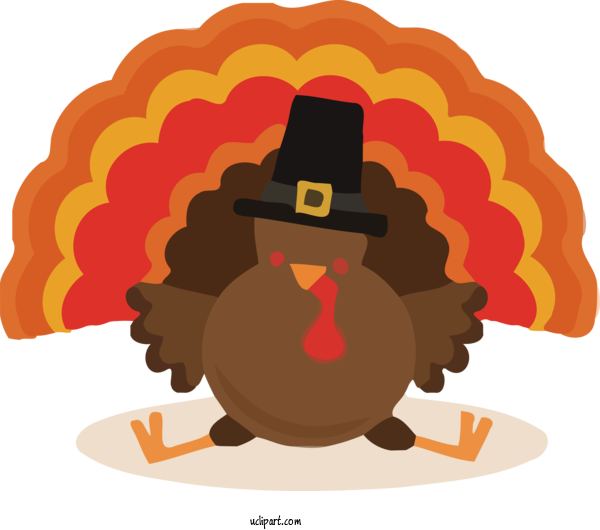 Free Holidays Cartoon Headgear Turkey For Thanksgiving Clipart Transparent Background