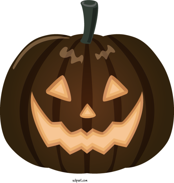 Free Holidays Calabaza Pumpkin Jack O' Lantern For Halloween Clipart Transparent Background