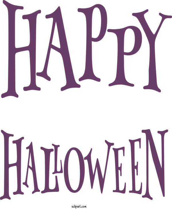 Free Holidays Font Text Line For Halloween Clipart Transparent Background